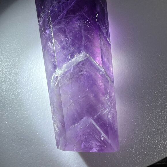 Amethyst Crystal Scepter Meditation Wand with Unique Fingerprint Inclusions (2) - Picture 8 of 13